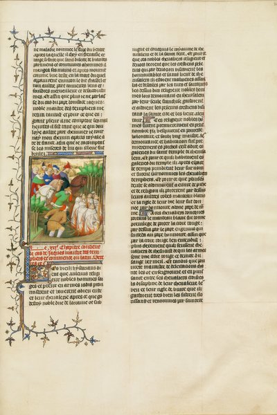 The Knights Templar Burned in the Presence of Philip the Fair and His Courtiers by Boucicaut Master Illuminator